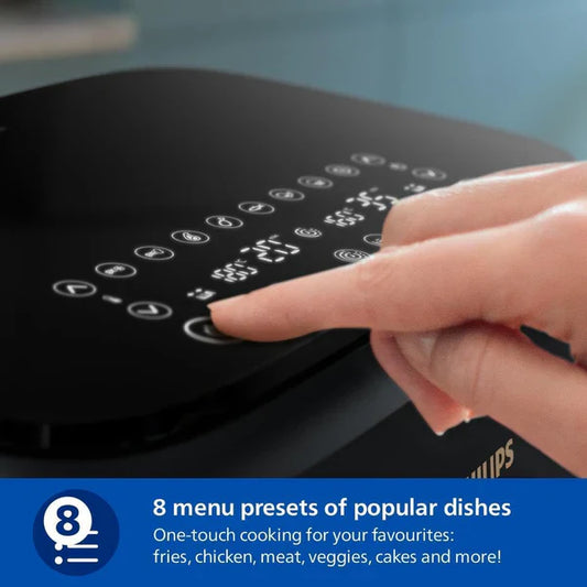 Oferta de Aniversario: Philips 3000 Series NA352/00 - Freidora de Aire Doble Cesta 9L, Tecnología RapidAir Plus, 8 Programas