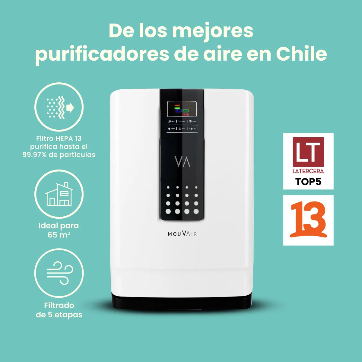 MOUVAIR | Purificador de Aire Mouvair Zen con Filtro HEPA H13