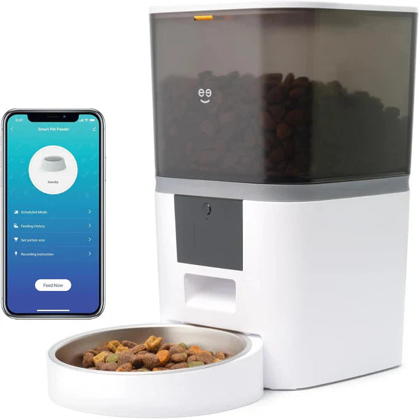 Comedero Automático para Perros 6L – Control por App WiFi y Grabación de Voz