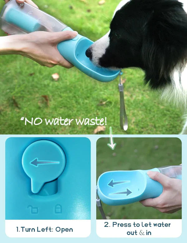 Dispensador Portátil para Perros 3 en 1 — Agua, Snacks y Bolsas para Paseos