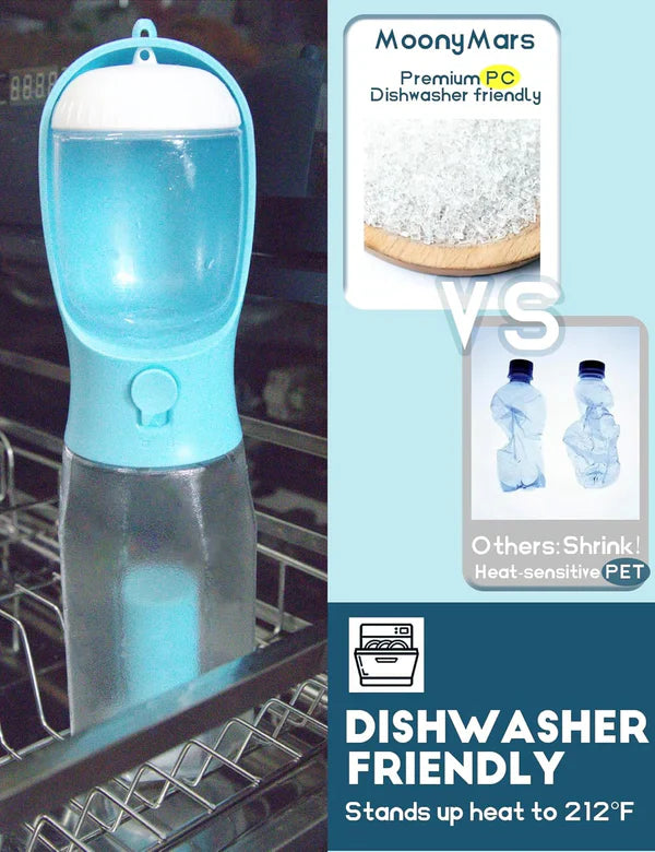 Dispensador Portátil para Perros 3 en 1 — Agua, Snacks y Bolsas para Paseos