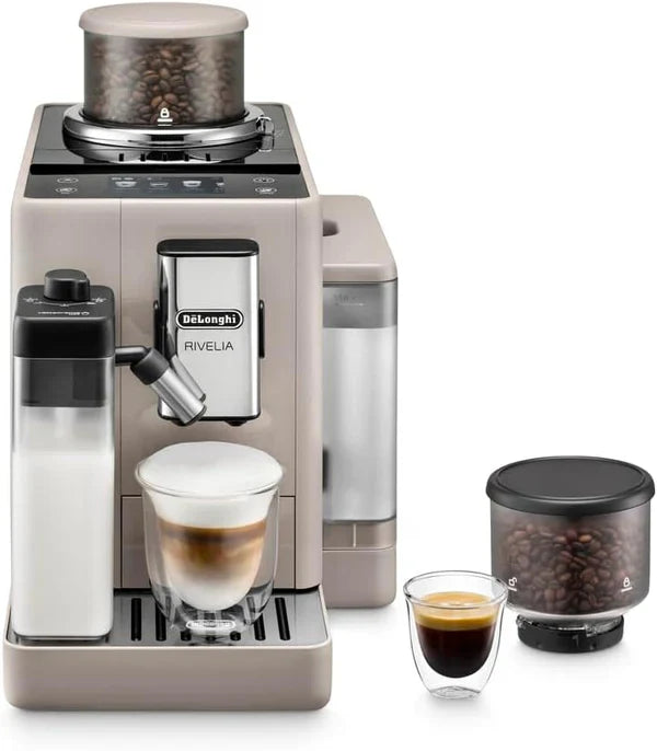Oferta de Aniversario: De'Longhi Rivelia EXAM440.55.BG - Cafetera Automática con LatteCrema Hot, Sistema Bean Switch, Pantalla Táctil 3.5", 19 Bares