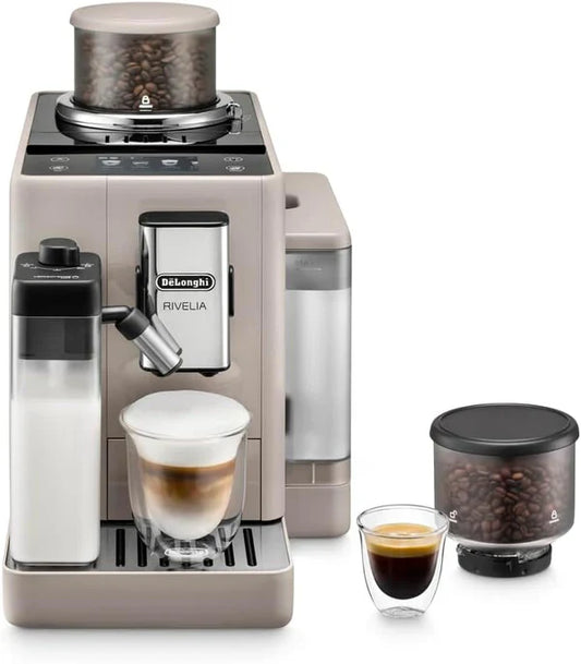 Oferta de Aniversario: De'Longhi Rivelia EXAM440.55.BG - Cafetera Automática con LatteCrema Hot, Sistema Bean Switch, Pantalla Táctil 3.5", 19 Bares