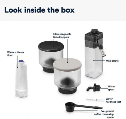 Oferta de Aniversario: De'Longhi Rivelia EXAM440.55.BG - Cafetera Automática con LatteCrema Hot, Sistema Bean Switch, Pantalla Táctil 3.5", 19 Bares