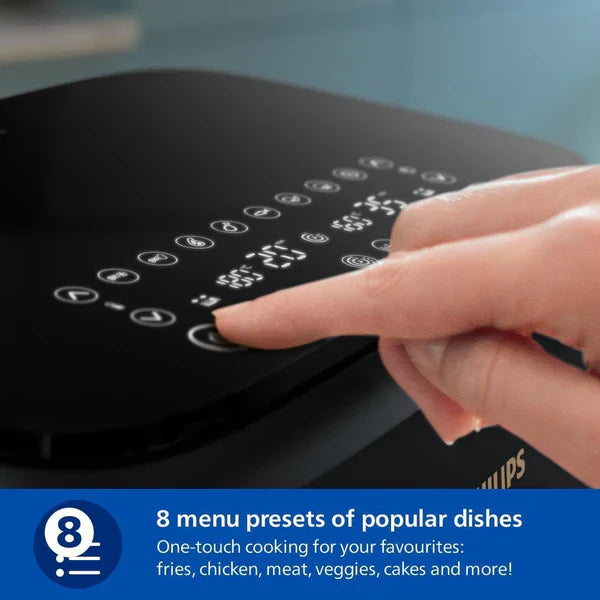 Oferta de Aniversario: Philips 3000 Series NA352/00 - Freidora de Aire Doble Cesta 9L, Tecnología RapidAir Plus, 8 Programas