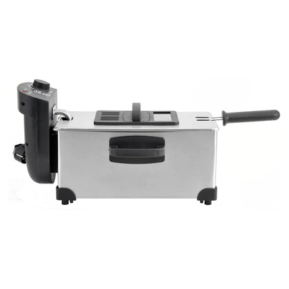 Freidora Eléctrica RECCO RFR-FRIGGERE 3L Inoxidable — 2000W, Control de Temperatura 0–190°C