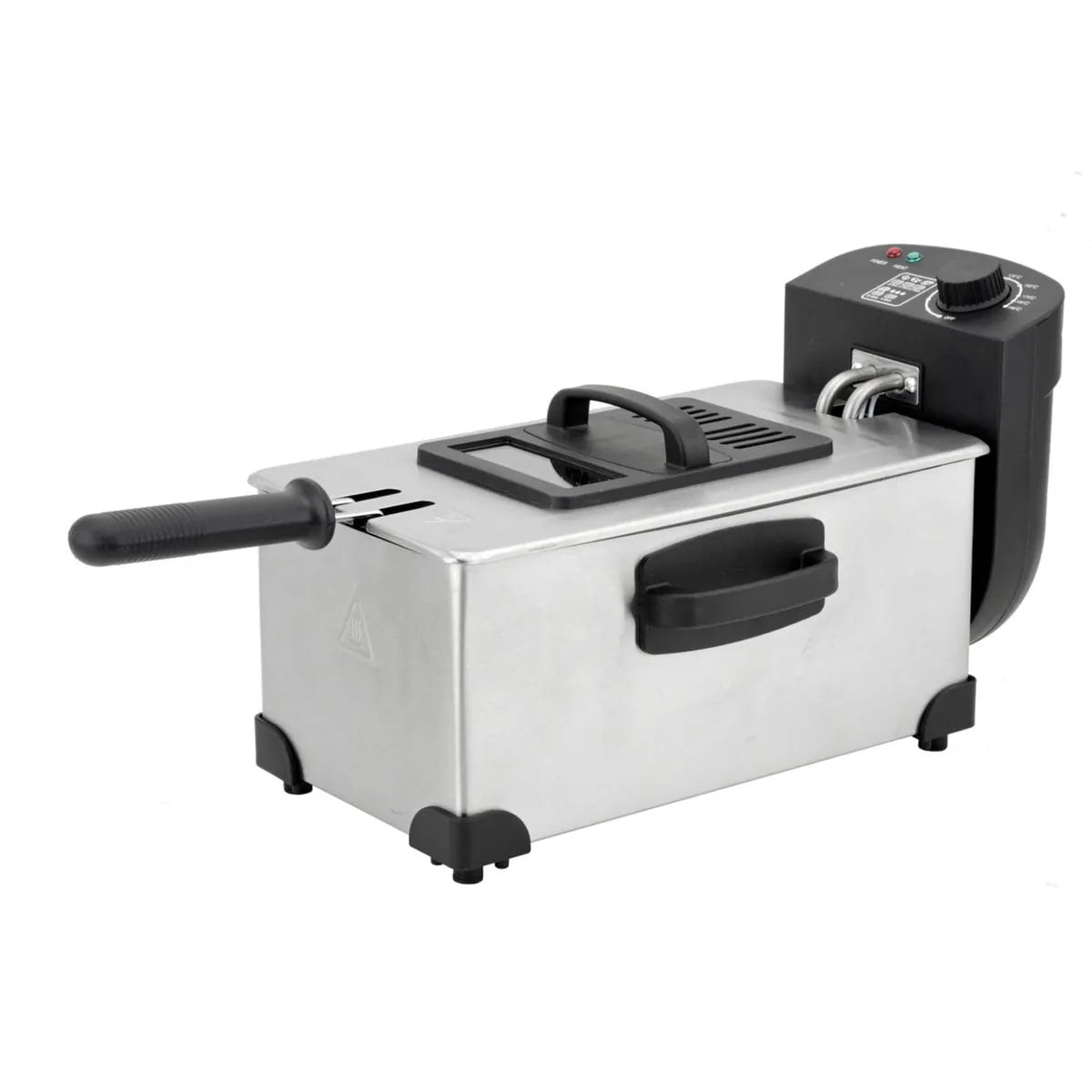 Freidora Eléctrica RECCO RFR-FRIGGERE 3L Inoxidable — 2000W, Control de Temperatura 0–190°C