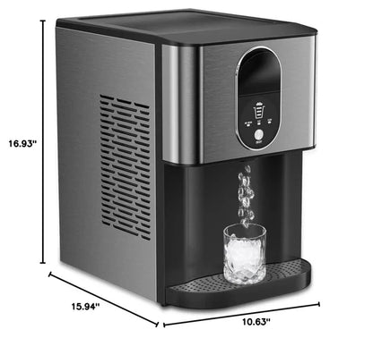 Oferta Aniversario: Máquina de Hielo Nugget Kndko - Hielo Tipo Pellet 11kg/24H, Autolimpieza, Dispensador Automático para Bares y Hogar
